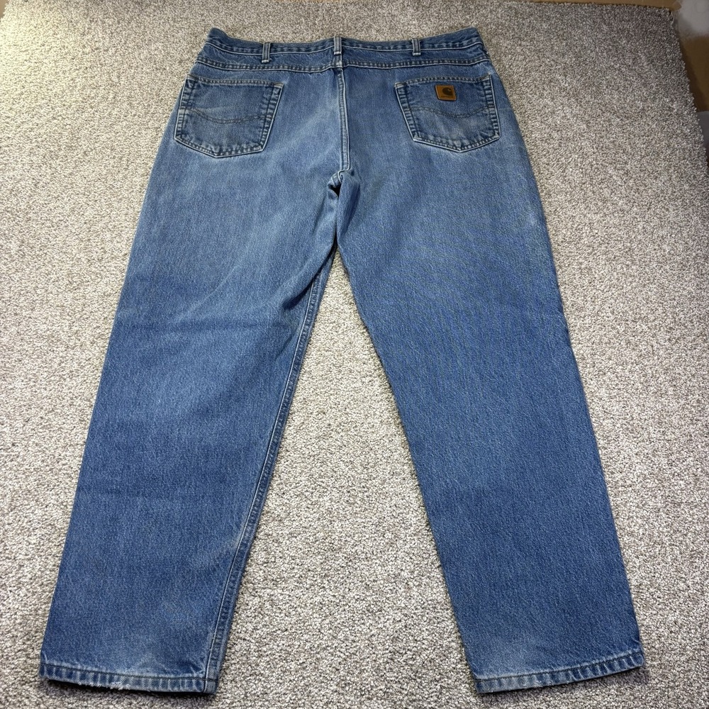 Carhartt B17 DST Jeans Mens 40x30 Blue Medium Wash Relaxed Straight Denim Pants